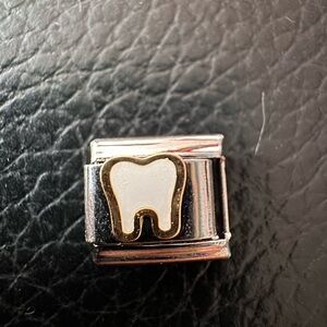 Golden tooth Italian charm